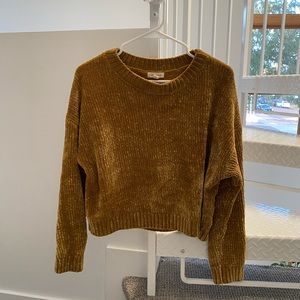 UO Mustard Velvet Sweater